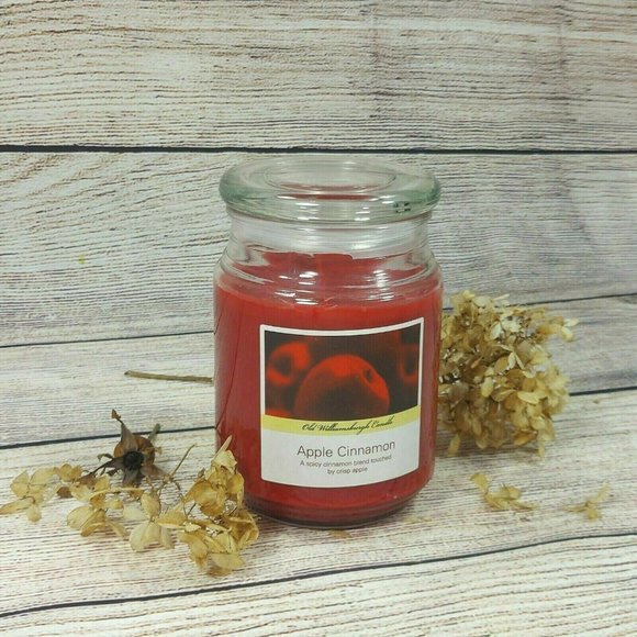 Scented Candles Apple Cinnamon Glass Jar Red Candle Home Décor Fragrance Gift - Picture 10 of 11